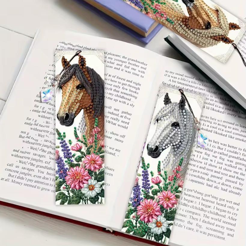 Floral Horses Acrylic Bookmark Set-Special-DiamondArt.ca