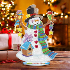 Friendly Snowman Tabletop Decoration-Friendly Snowman-DiamondArt.ca