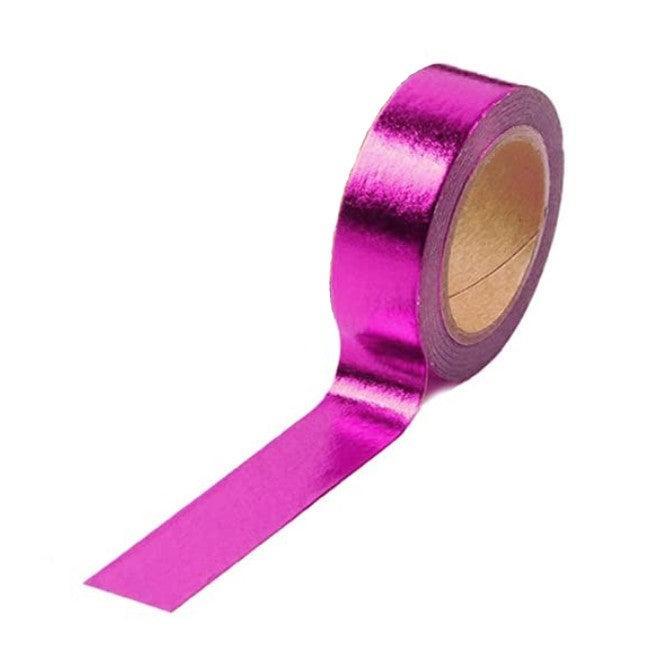 Fuchsia Foil Washi Tape (1 Roll)-1 Roll-DiamondArt.ca
