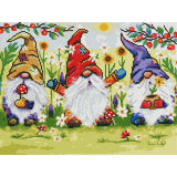 Garden Gnomes by Karrie Evenson-35x45cm-Round-DiamondArt.ca