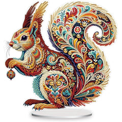 Gemstone Squirrel Tabletop Decoration-Special-DiamondArt.ca
