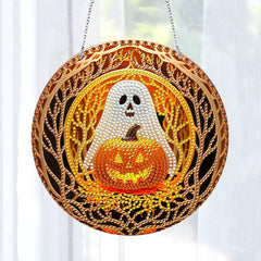 Sparkle Ghost Halloween Wall Hanging-Special-DiamondArt.ca