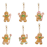 Gingerbread People Key Chain Kit (6 Pieces)-Special-DiamondArt.ca