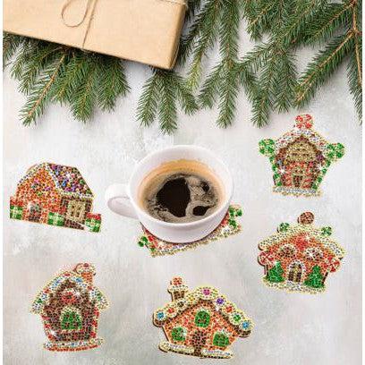 Gingerbread Houses Coaster Set (10 pieces)-Special-DiamondArt.ca