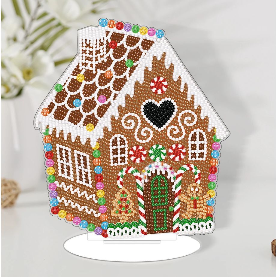 Gingerbread House Tabletop Decoration-Gingerbread House-DiamondArt.ca
