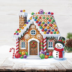 Sparkle Gingerbread Cottage Tabletop Decoration-Special-DiamondArt.ca