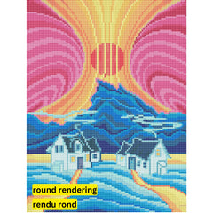 Glimpse of the Rising Sun by Robbie Craig-30x40cm-Round-DiamondArt.ca