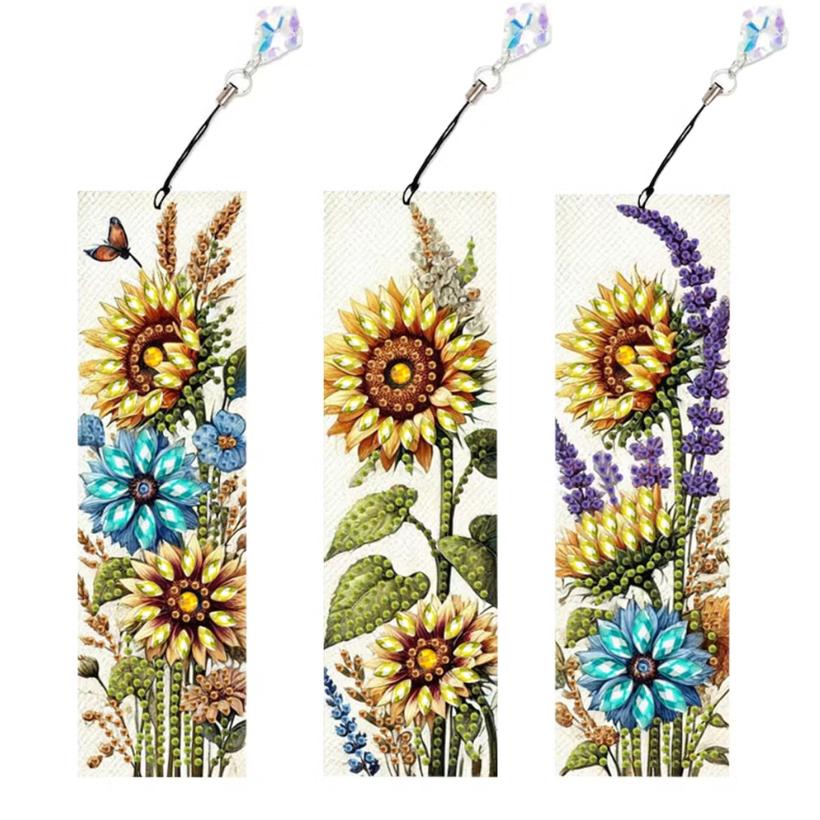 Golden Sunflowers Acrylic Bookmark Set-Special-DiamondArt.ca