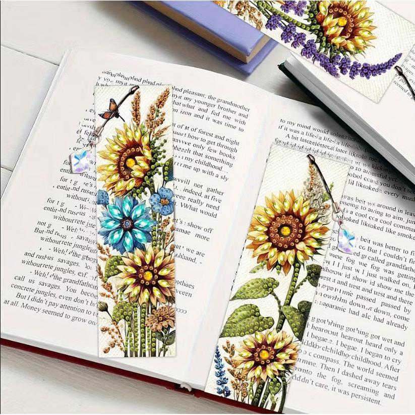 Golden Sunflowers Acrylic Bookmark Set-Special-DiamondArt.ca