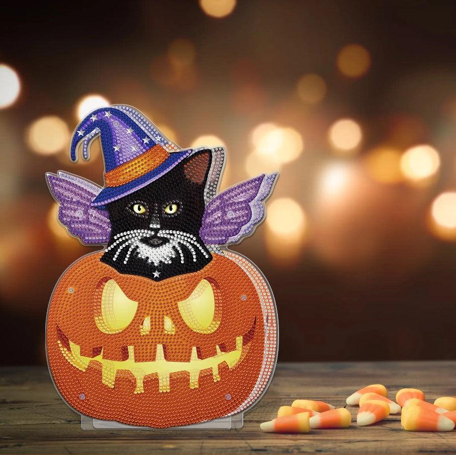 Halloween Kitty LED Table Decoration-Halloween Kitty-DiamondArt.ca