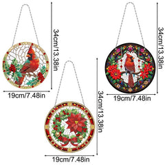 Holiday Cardinals Wall Hanging Set (3 Pieces)-Special-DiamondArt.ca