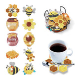 Honey Bees Coaster Set (10 pieces)-Special-DiamondArt.ca