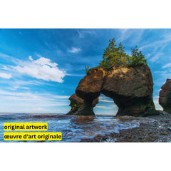 Nature’s Sculpted Wonder - Hopewell Rocks-40x60cm-Round-DiamondArt.ca