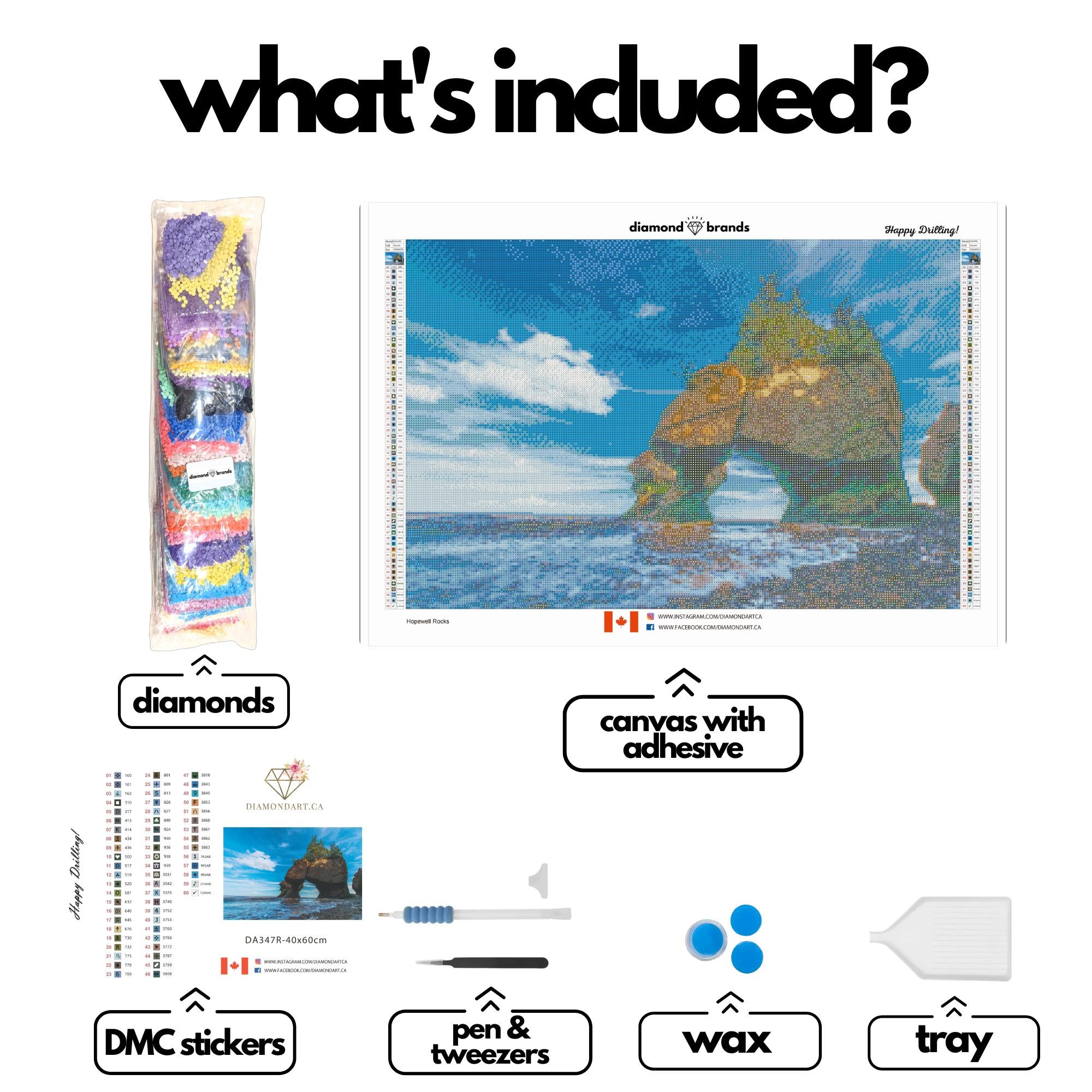 Nature’s Sculpted Wonder - Hopewell Rocks-40x60cm-Round-DiamondArt.ca