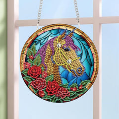 Crystal Horse Decorative Wall Hanging-Horse-DiamondArt.ca