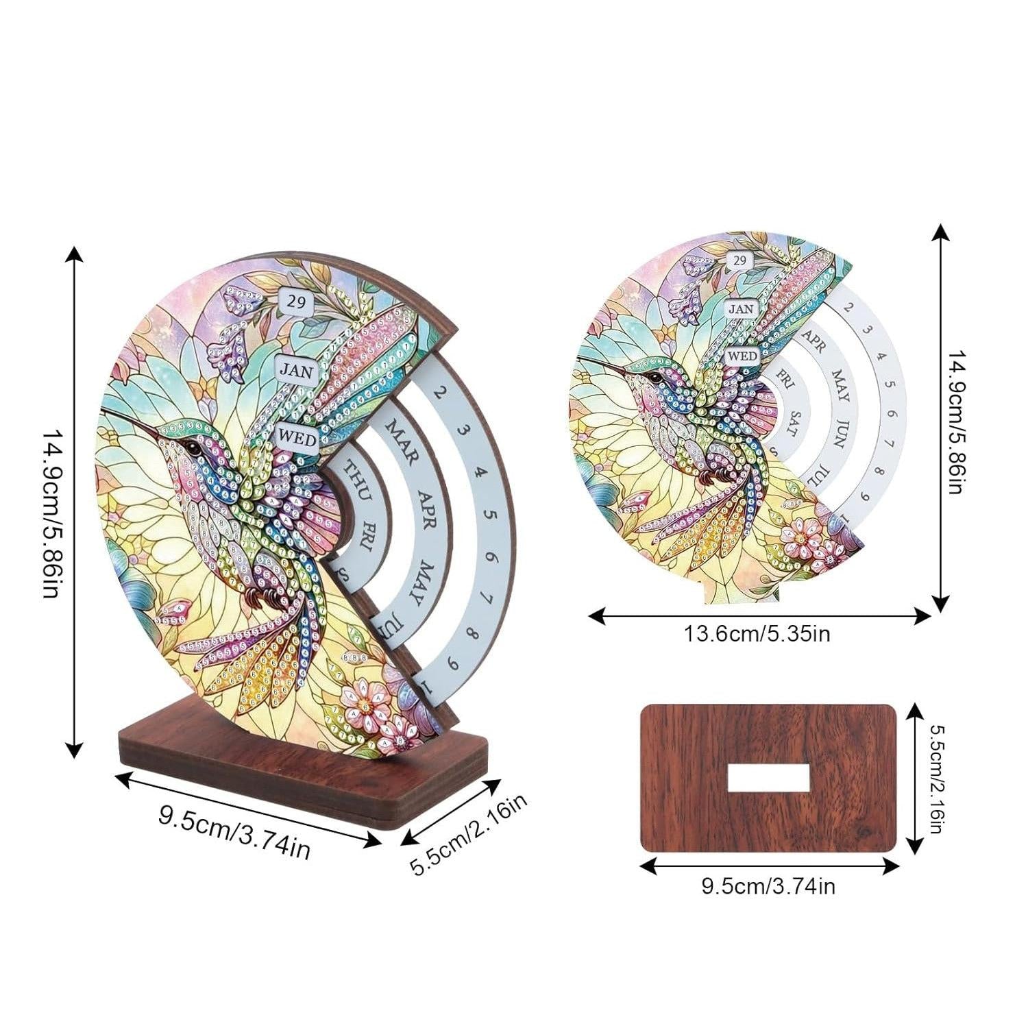 Hummingbird Blossoms Perpetual Calendar-Special-DiamondArt.ca