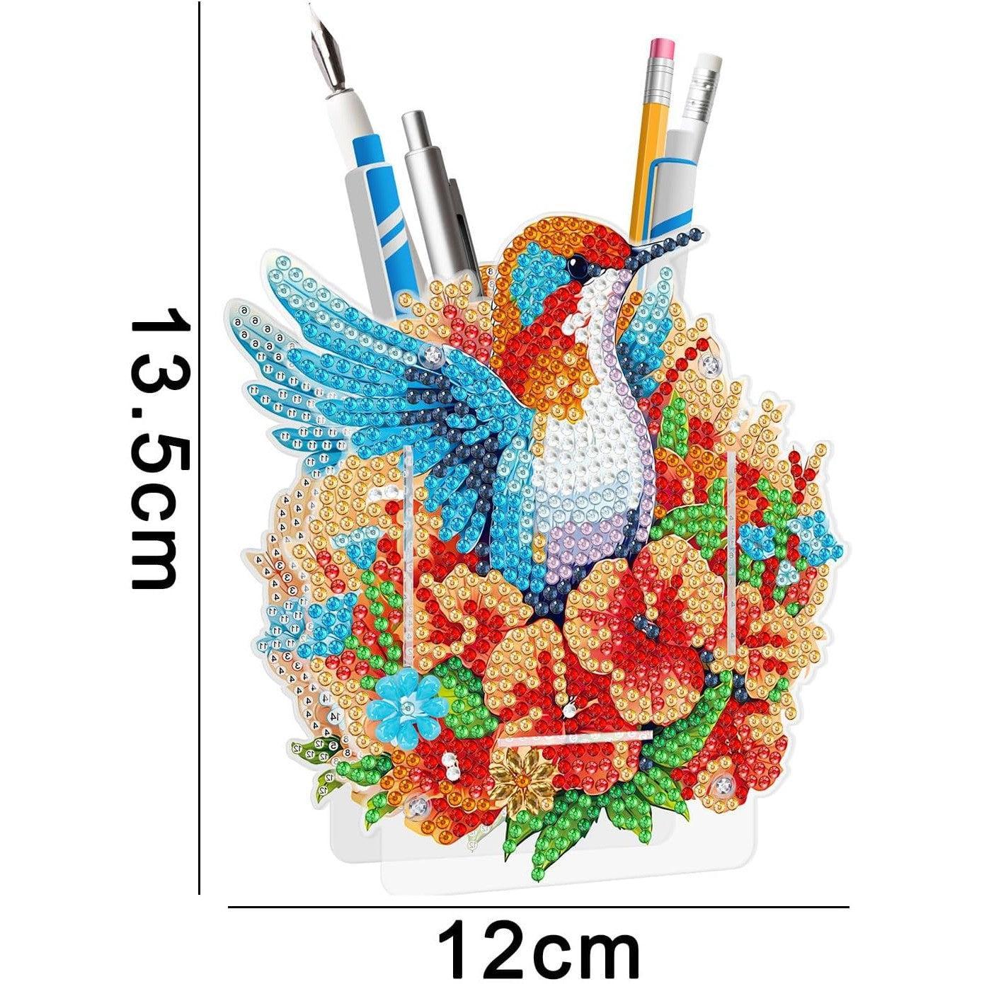 Sparkly Hummingbird Pen Holder-Special-DiamondArt.ca