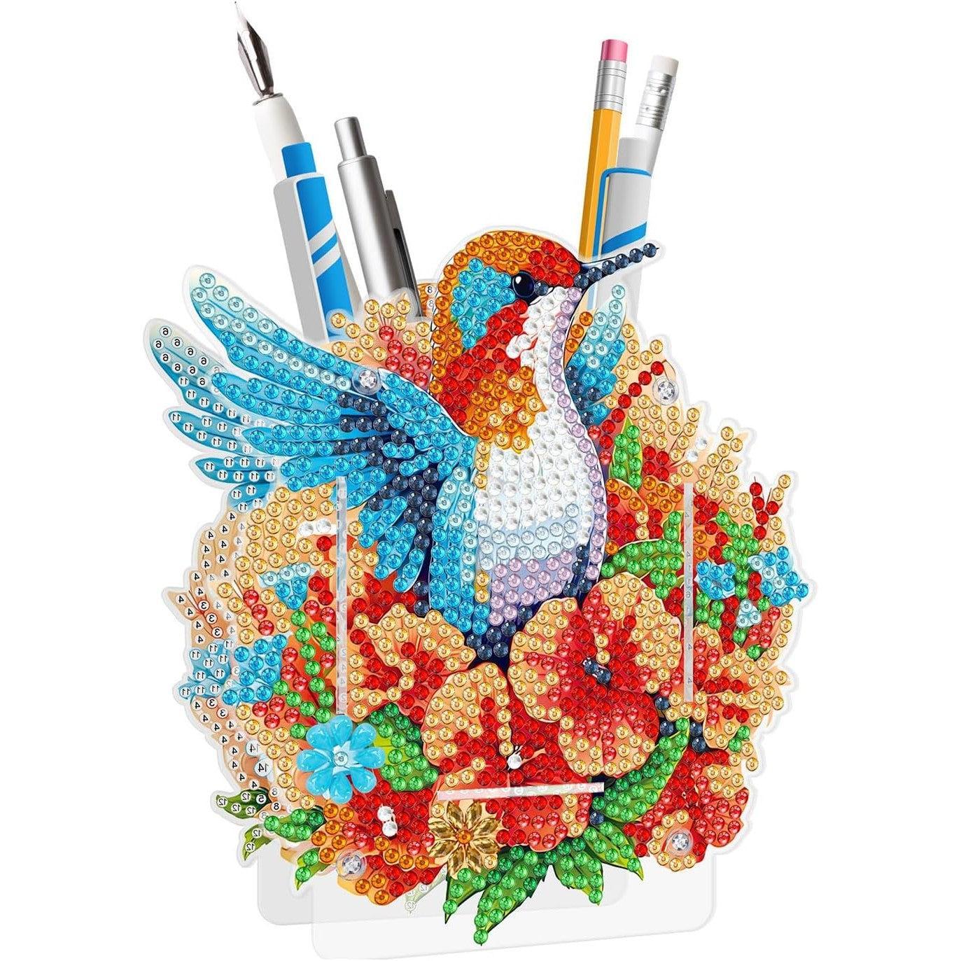Sparkly Hummingbird Pen Holder-Special-DiamondArt.ca