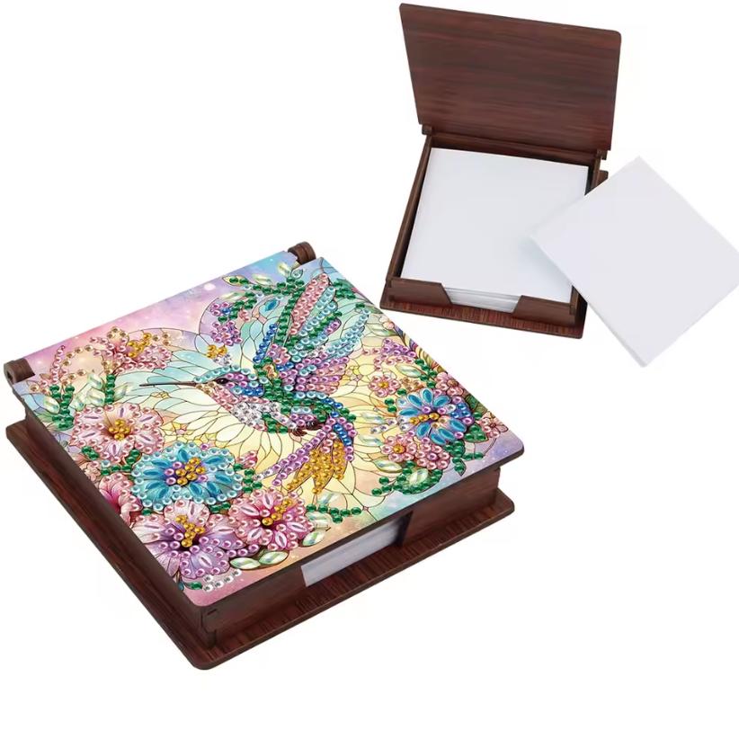Hummingbird Whispers Notepad Box-Special-DiamondArt.ca