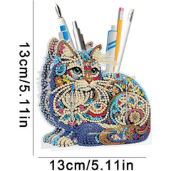 Jeweled Cat Pen Holder