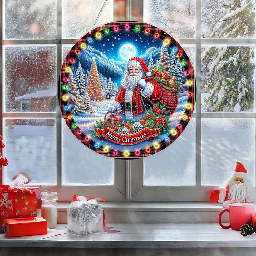 Jolly St. Nick Wall Hanging-Special-DiamondArt.ca