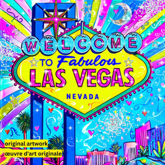 Las Vegas by Jess Stempel-40x40cm-Round-DiamondArt.ca