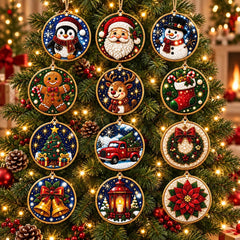 Let It Snow Christmas Ornaments (12 Pieces)-Special-DiamondArt.ca