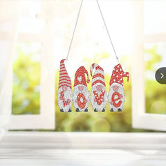 Love Gnomes Valentine Wall Hanging-Love Gnomes-DiamondArt.ca