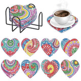Lovely Hearts Coaster Set (8 pieces)-Special-DiamondArt.ca