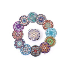 Crystal Mandalas Coaster Set (12 pieces)-Special-DiamondArt.ca