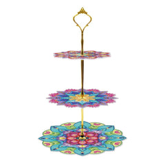 Bright Mandala Acrylic Tiered Tray-Special-DiamondArt.ca