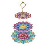 Bright Mandala Acrylic Tiered Tray-Special-DiamondArt.ca