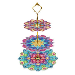 Bright Mandala Acrylic Tiered Tray-Special-DiamondArt.ca