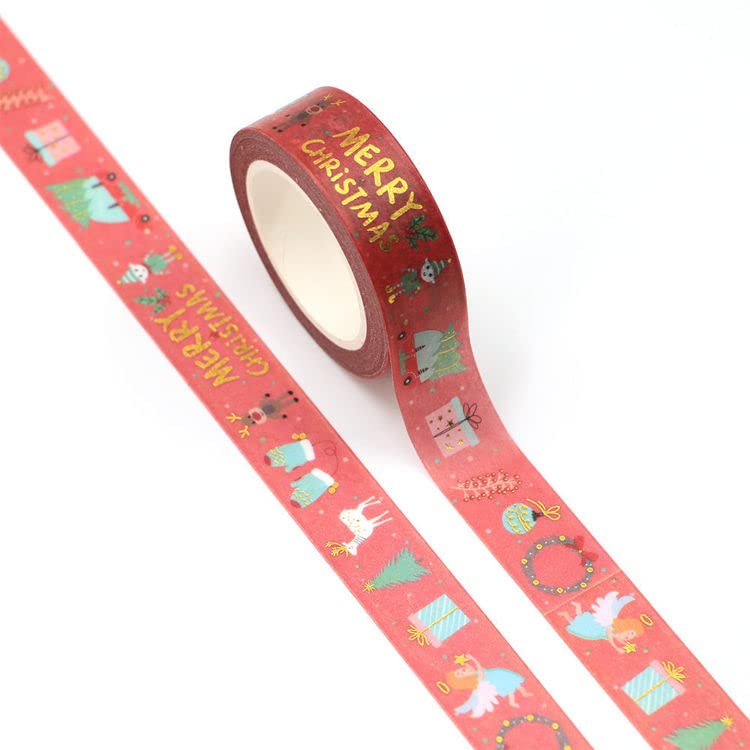 Merry Christmas Washi Tape (1 Roll)-1 Roll-DiamondArt.ca