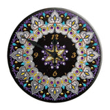 Midnight Mandala Metal Clock