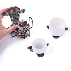 Moo-La La Cow Coaster Set (8 pieces)-Special-DiamondArt.ca