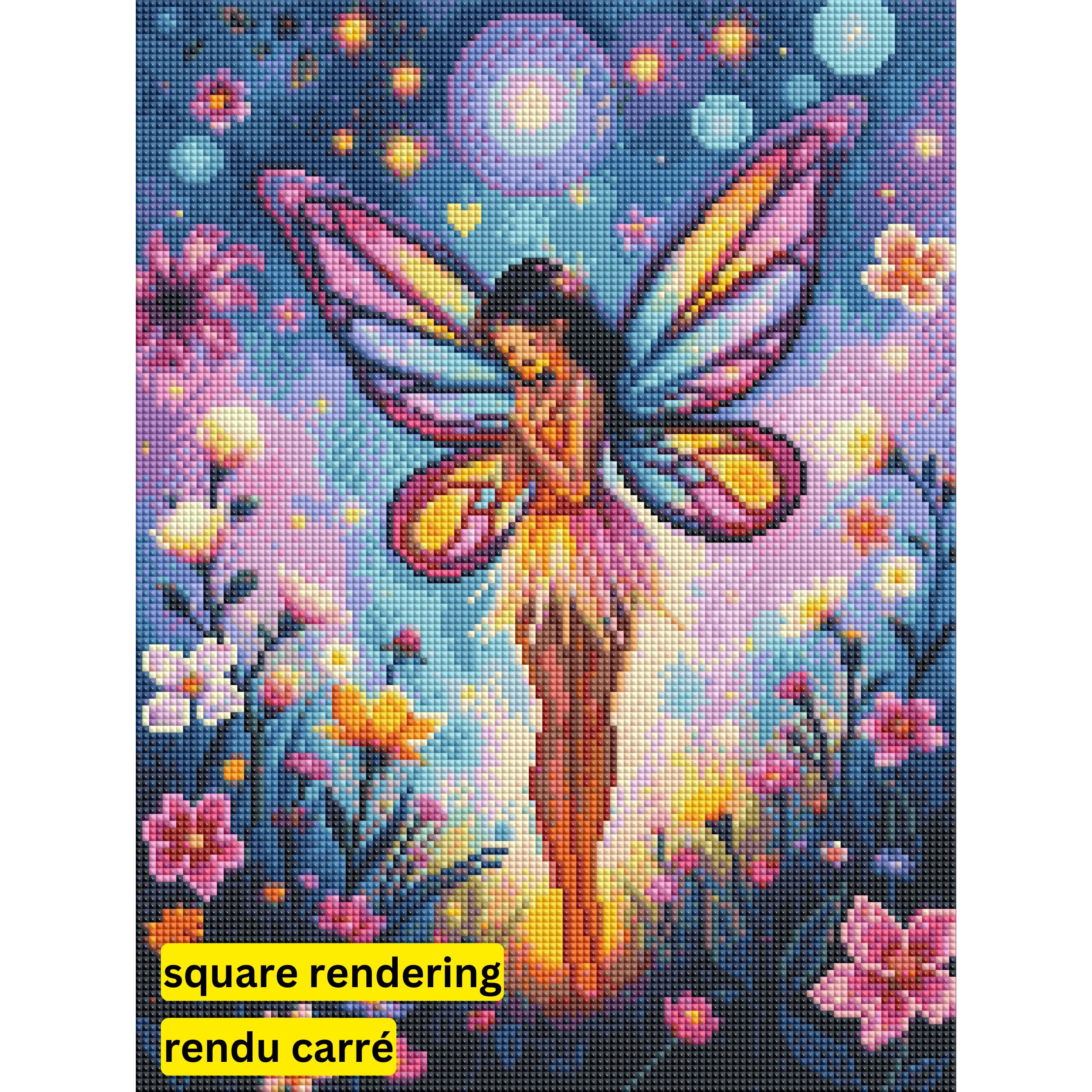 Pixie Canvas - Moonlit Garden Fairy by Sophie Patrick-30x40cm-Square-DiamondArt.ca