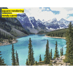 Turquoise Tranquility - Moraine Lake-40x50cm-Round-DiamondArt.ca