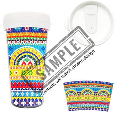 Bright Flowers 16 Ounce (470 ml) Plastic Tumbler-Special-DiamondArt.ca