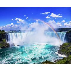 Mist & Majesty - Niagara Falls-40x50cm-Round-DiamondArt.ca