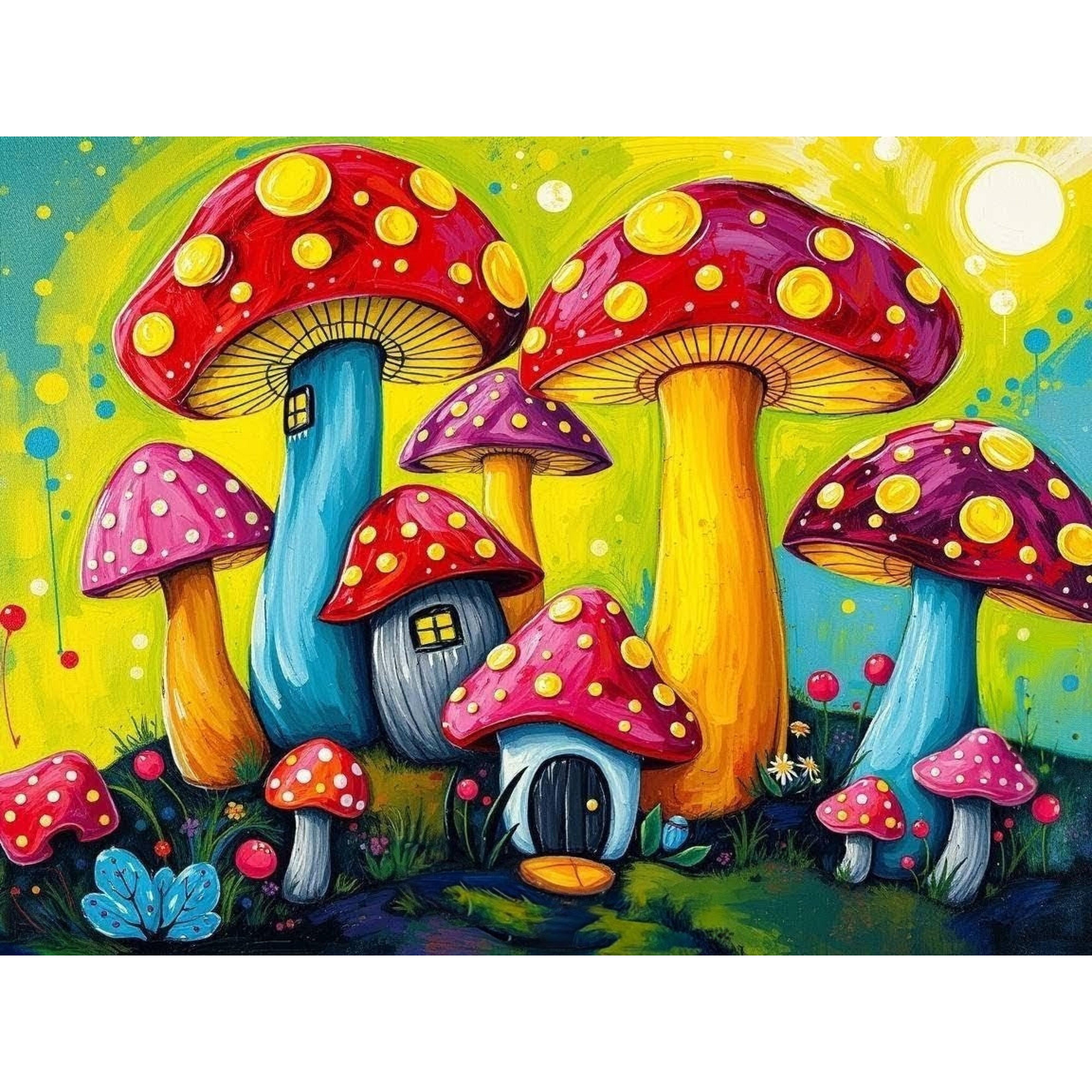Pixie Canvas - Once Upon a Mushroom by Sophie Patrick-30x40cm-Square-DiamondArt.ca
