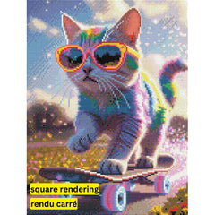 One Cool Cat by Hannah Green-30x40cm-Round-DiamondArt.ca