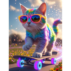 One Cool Cat by Hannah Green-30x40cm-Round-DiamondArt.ca