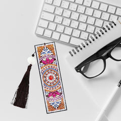 Orange Mandala Bookmark-Special-DiamondArt.ca