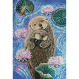 Otter by Verena Wild-35x50cm-Round-DiamondArt.ca
