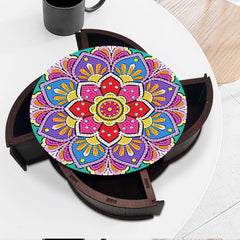 Pink Harmony Mandala Faux Wood Box-Special-DiamondArt.ca