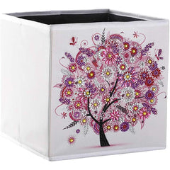 Pink Floral Tree Storage Bin-Pink-DiamondArt.ca