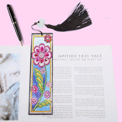 Pink Flower Bookmark-Special-DiamondArt.ca
