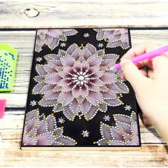 Pink Flowers Notebook-Special-DiamondArt.ca