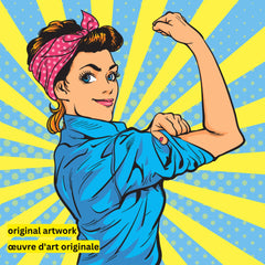 Pop Art We Can Do It-30x30cm-Square-DiamondArt.ca